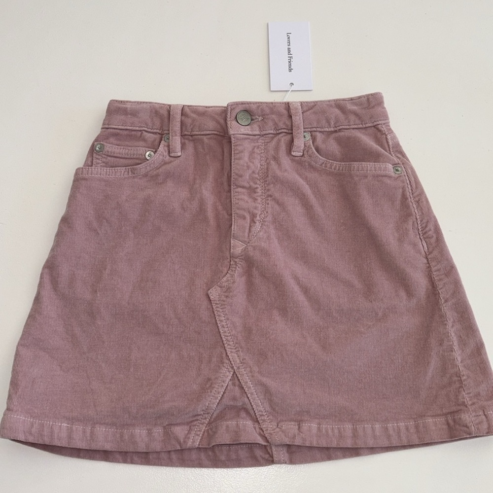 New Lovers and Friends pink corduroy skirt 23 Wyatt Skirt in Rosemont - Picture 6 of 12